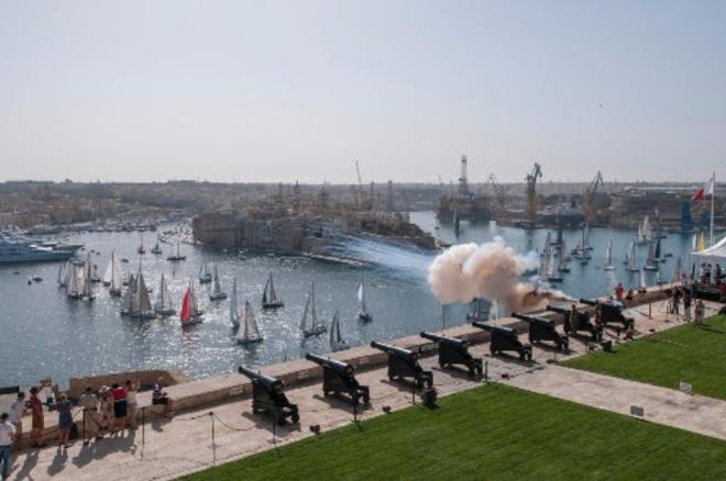 Start of the 2014 Rolex Middle Sea Race in the Valletta Grand Harbour - 36th Rolex Middle Sea Race © Media Royal Malta Yacht Club